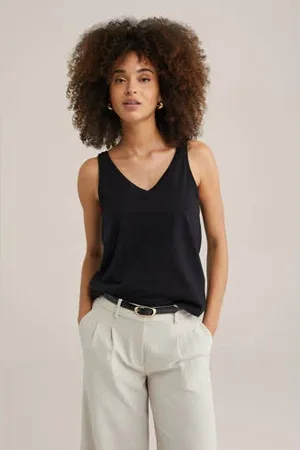 WE Fashion Singlet zwart