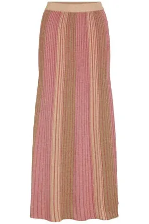 VILA Maxi rok gebreid beige