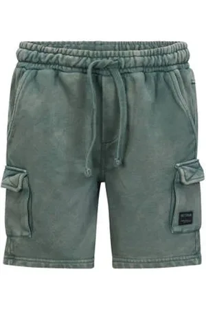 Retour Relaxed cargo sweatshort groen