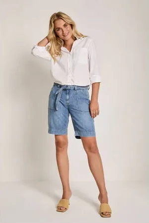 Para Mi Straight high waist denim short