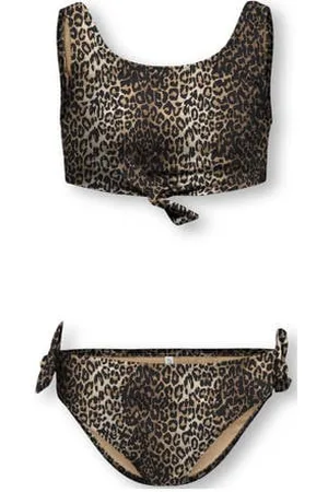 ONLY KIDS GIRL crop bikini met panterprint