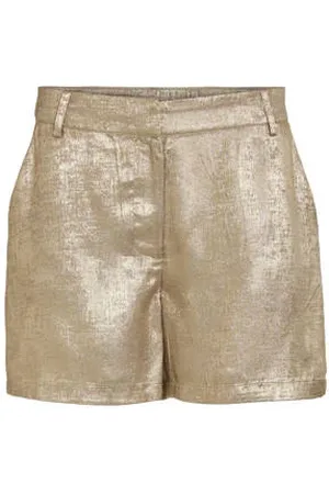 VILA Regular waist casual short goud