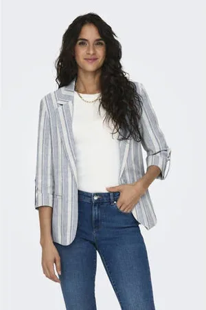 ONLY Regular blazer grijsblauw
