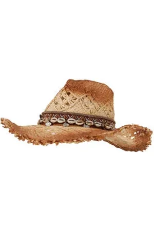 sarlini Crochet cowboyhoed naturel/bruin