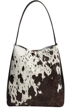 Markberg Leren schoudertas met koeienprint Shelby