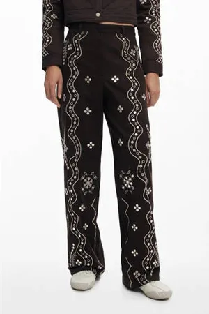 Desigual Straight high waist casual broek