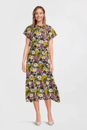 Imagine Maxi crinkle jurk bloemenprint
