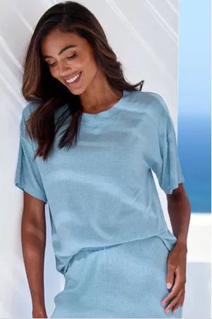 QS by s.Oliver Pyjamatop met ribstructuur