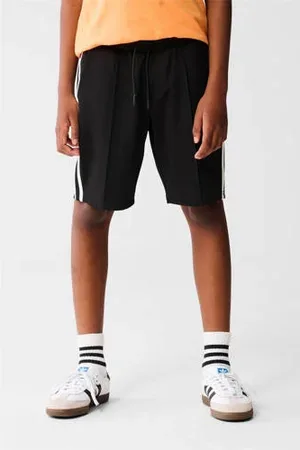 SHOEBY Straight sweatshort zwart