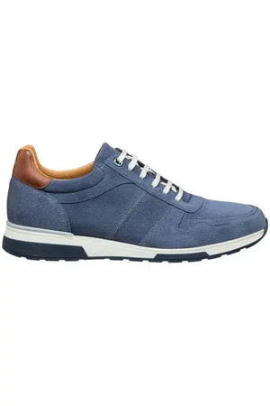 Van Lier Positano nubuck sneakers blauw
