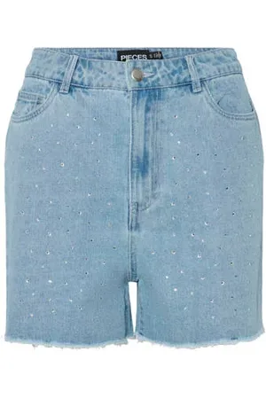 Pieces® Slim high waist denim short