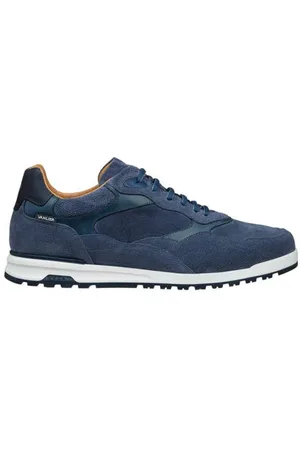 Van Lier Ravello suède sneakers blauw
