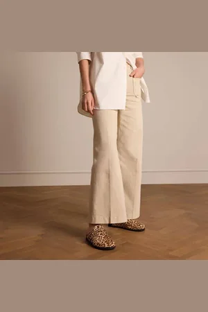 Manfield Suède clogs met panterprint
