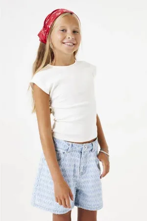 Garcia Denim regular denim short light blue denim