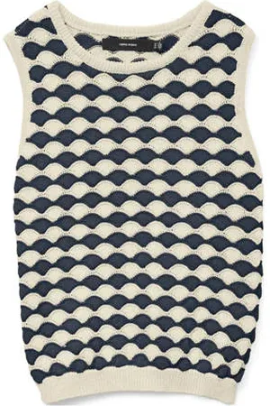 VERO MODA Top blauw gebreid
