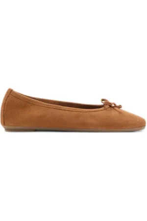 MANGO Leren ballerina