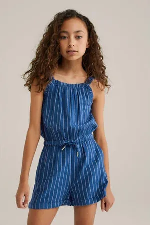 WE Fashion Straight donkerblauw
