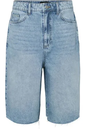 Pieces® Wide leg regular waist denim short