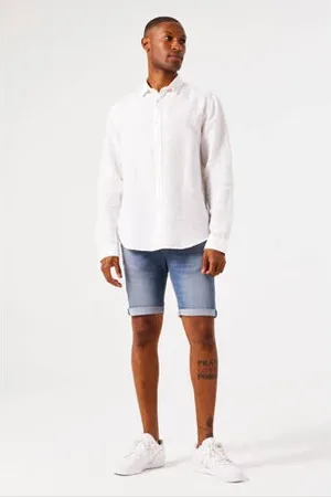 Garcia Slim denim short medium blue denim