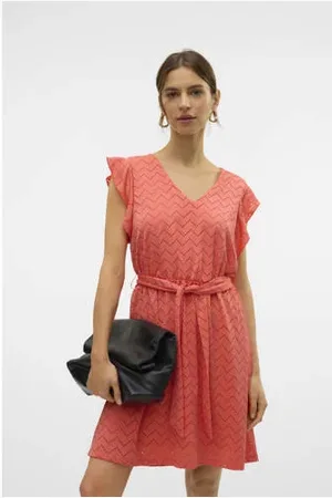 VERO MODA Zomerjurk broderie