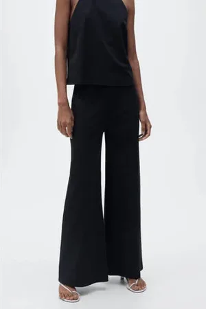 MANGO Wide leg high waist broek
