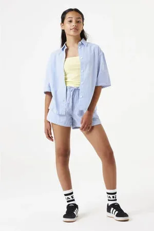 Garcia Loose casual short blauw