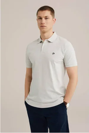 WE Fashion Slim polo zand