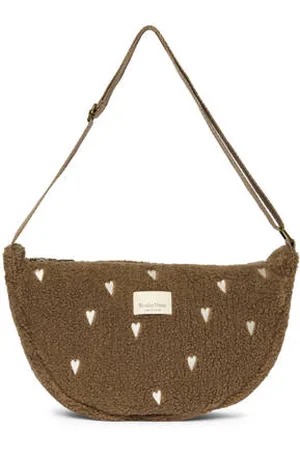 Studio Noos Crossbody tas Brown Teddy Hearts