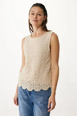 Mexx Mouwloze top crochet