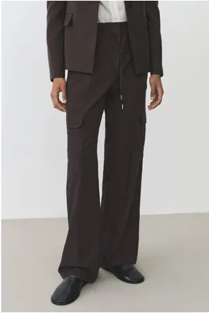 MANGO Wide leg high waist casual broek