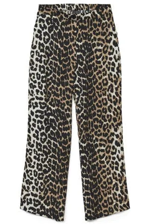 VERO MODA Wide leg high waist casual broek bruin