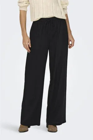 JDY High waist loose fit broek SAY zwart