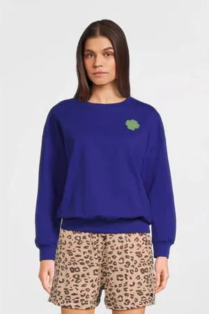 Like Flo Young sweater blauw met pailletten