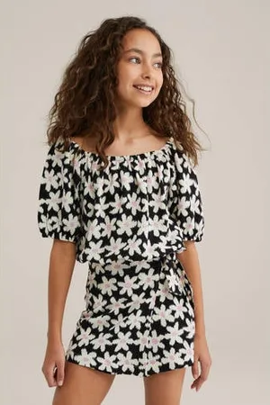 WE Fashion Cropped top zwart