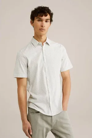 WE Fashion Casual overhemd lichtgrijs