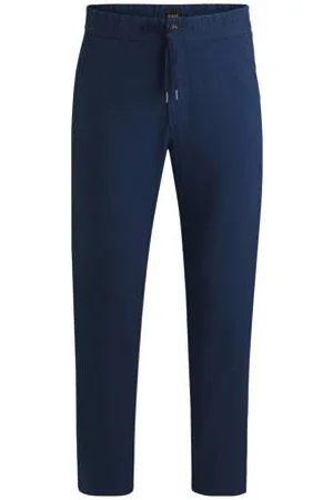 HUGO BOSS Regular casual broek donkerblauw