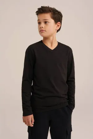 WE Fashion Basic longsleeve zwart