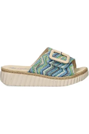 Rieker Raffia slippers