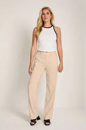 Para Mi Linnen straight regular waist broek