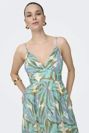 ONLY Maxi jurk blauw