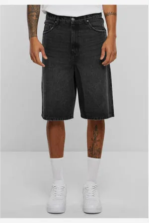 Urban classics Denim loose short zwart