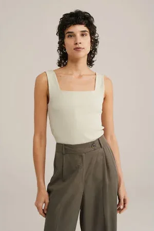 WE Fashion Singlet rib gebreid