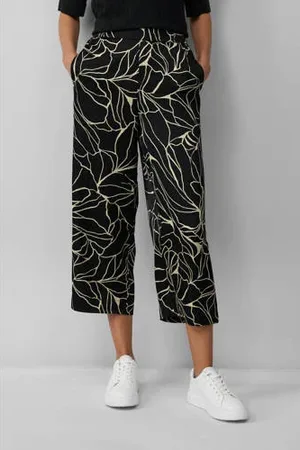 QS by s.Oliver Wide leg regular waist casual broek zwart