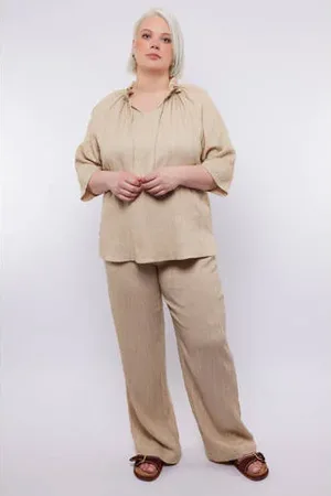 Exxcellent Wide leg high waist broek