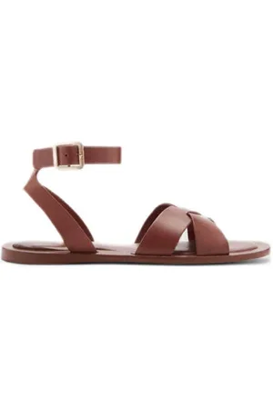 MANGO Leren sandalen