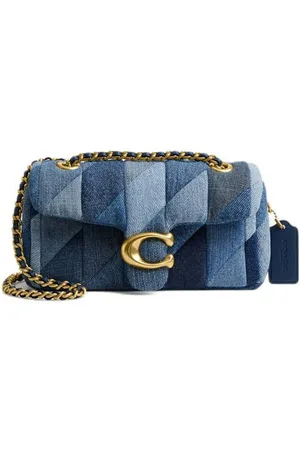 Coach Doorgestikte denim schoudertas Tabby 20