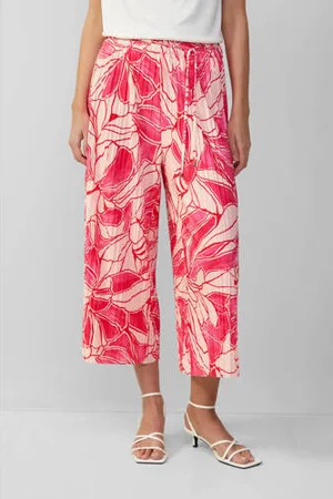 QS by s.Oliver Wide leg high waist casual broek roze