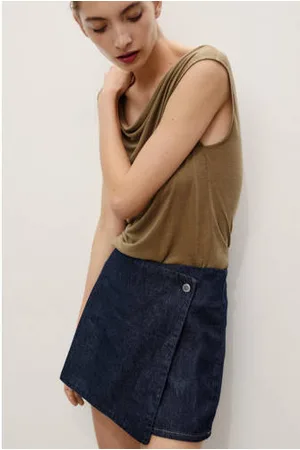 MANGO Denim skort