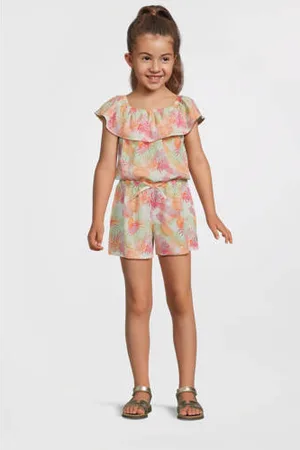 NAME IT KIDS playsuit lichtgroen/roze/wit