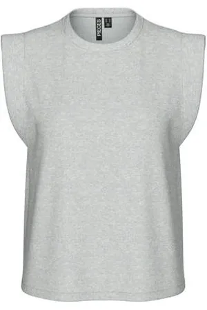 Pieces® Top lichtgrijs